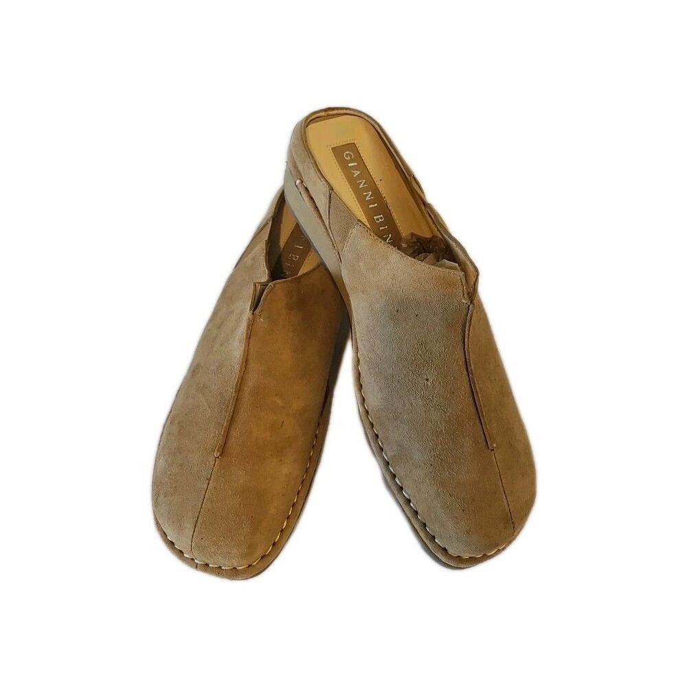 Gianni Bini Beige Suede Ankle Strap Mule Heels Size 7.5 - Picture 5 of 5
